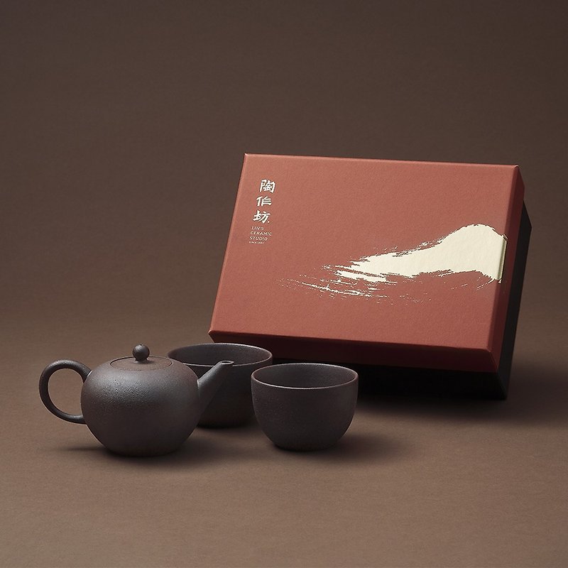 陶作坊  老岩泥平安壺組(一壺二杯) - 茶壺/茶杯/茶具 - 其他材質 