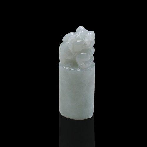 瓔珞珠寶盒 E.L.Jewelry Box 【招財神獸】淡綠翡翠貔貅印章 | 天然緬甸玉翡翠A貨 | 送禮