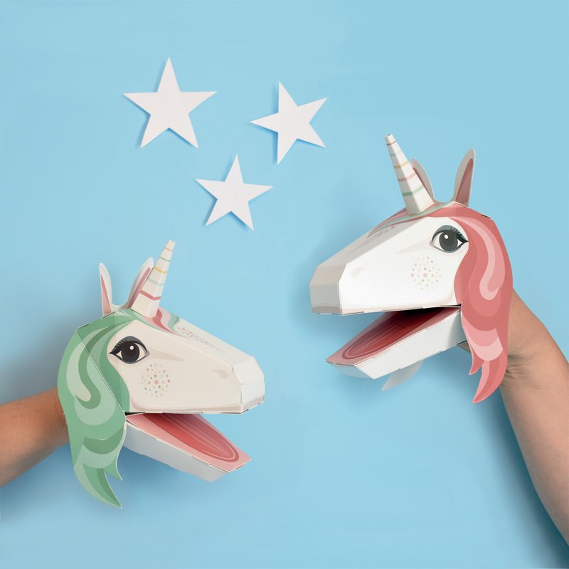 Create Your Own Unicorn Puppets - 寶寶/兒童玩具/玩偶 - 紙 白色