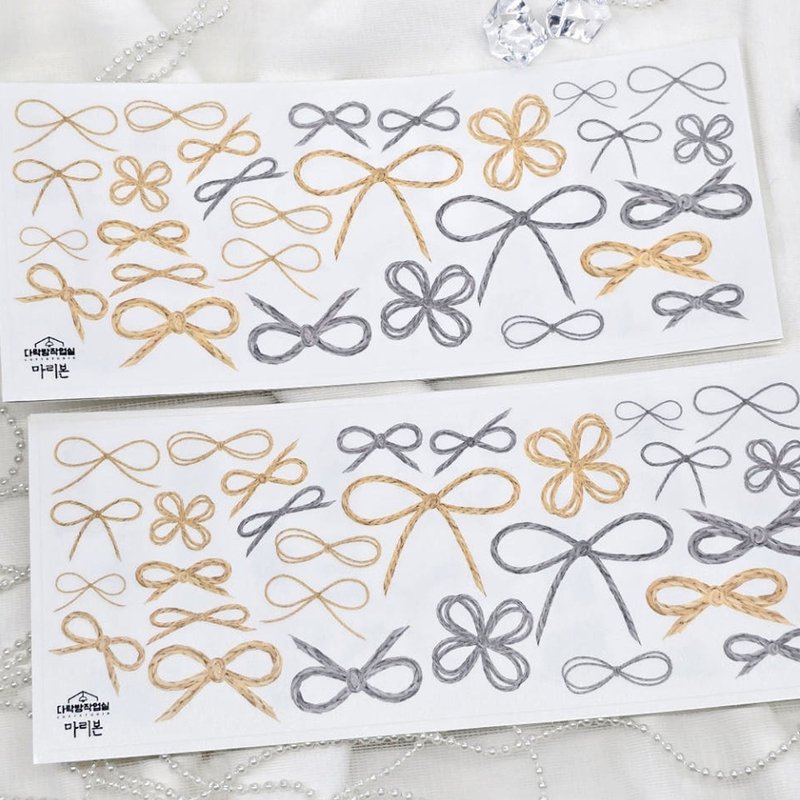 :Twine ribbon: Matte Transparent sticker - 貼紙 - 其他材質 