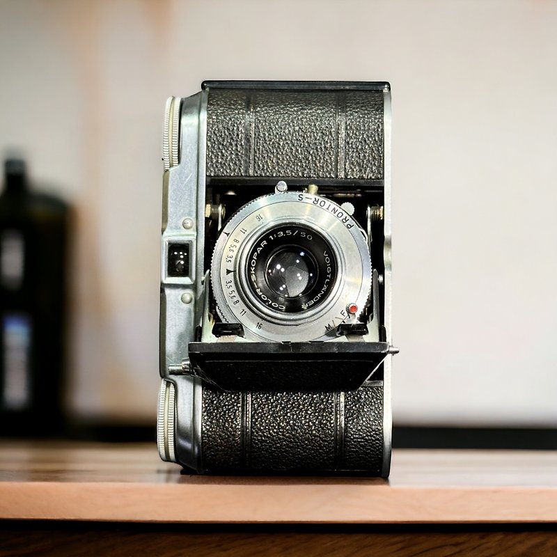 135 film, Voigtländer Vito II Vito2 folding folding camera, shot on real machine - Cameras - Other Metals Black
