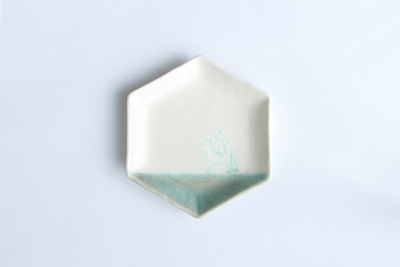 mmd / plate / smoky blue / Yoriyuki Ikegami - Small Plates & Saucers - Pottery Blue