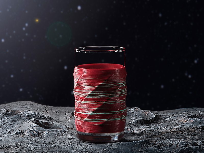 Line processing PUNNDLE line water cup Galaxy Red Galaxy - Cups - Glass Red