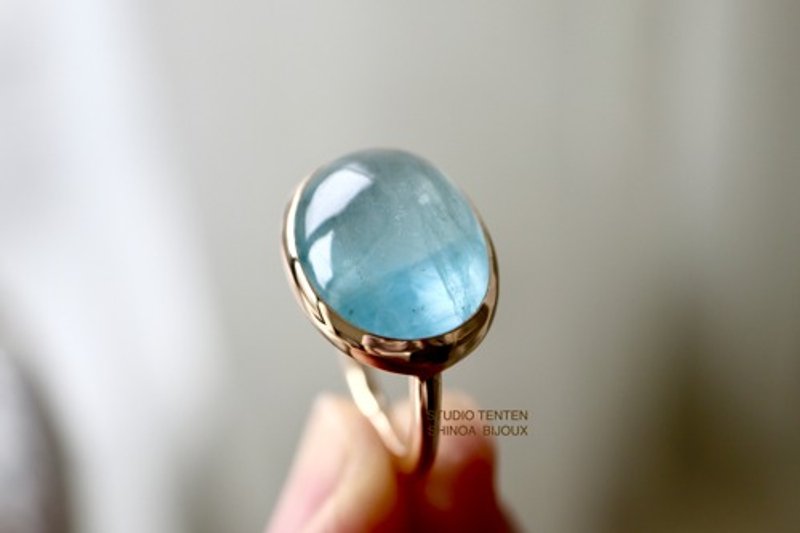 Pinkoi Proxy Purchase - K10 [Mermaid Aquamarine] ring a - General Rings - Gemstone 