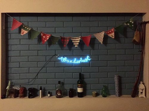 neonlite custom made wording light  /wanderlust/