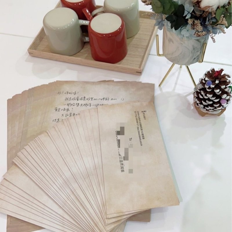 手寫信-為自己溫柔減重 - 信封/信紙 - 紙 卡其色