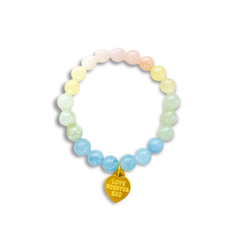 Lemon Sea Salt Aquamarine Stone Gold Crystal Bracelet - Bracelets - Crystal 