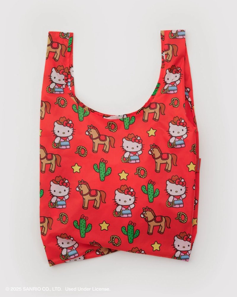 BAGGU環保收納購物袋 - 標準 - Hello Kitty Western - 手提包/手提袋 - 防水材質 紅色