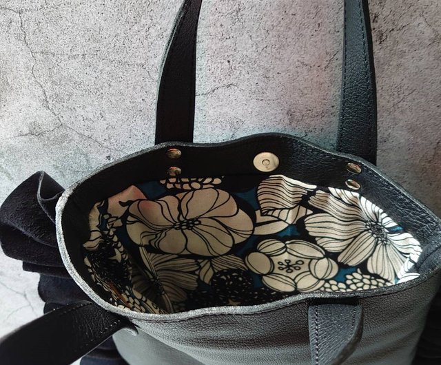 Kawa Kawa ブラック　フリル　レザー　トートバッグ Kawa Kawa ブラック フリル レザー トートバッグ 【wet】トート