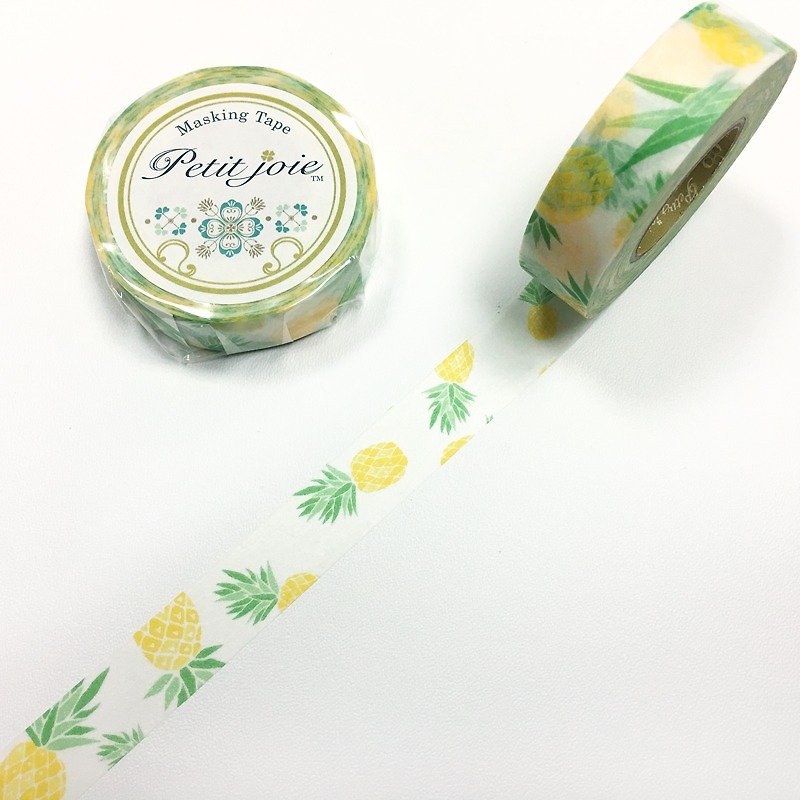 NICHIBAN Petit Joie Masking Tape【Pineapple (PJMT-15S047)】 - Washi Tape - Paper Yellow