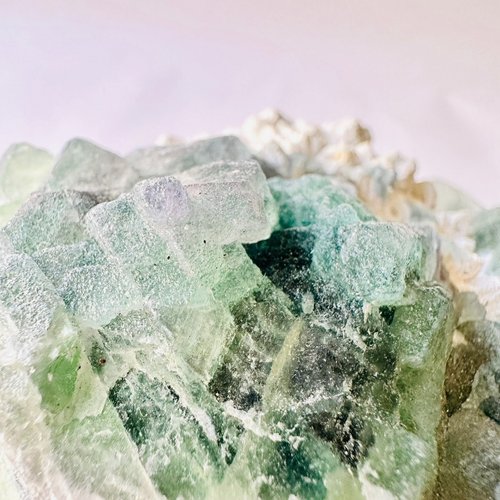 内モンゴルシルク石ライトグリーン12•天才石•知恵•クリスタル