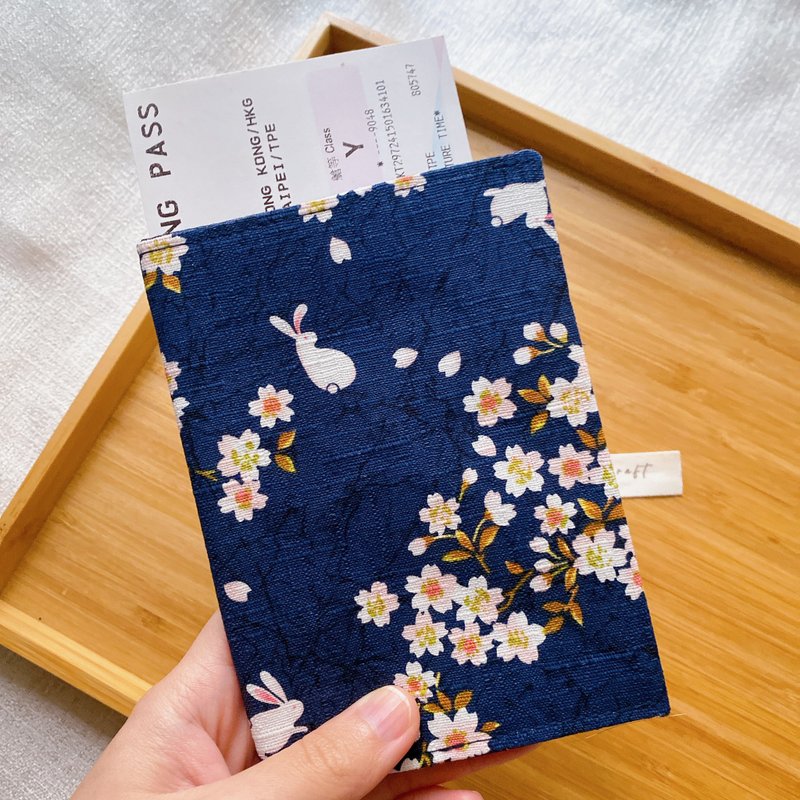 Passport Holder Passport Holder Passport Storage Sakura Bunny Style - Passport Holders & Cases - Cotton & Hemp 