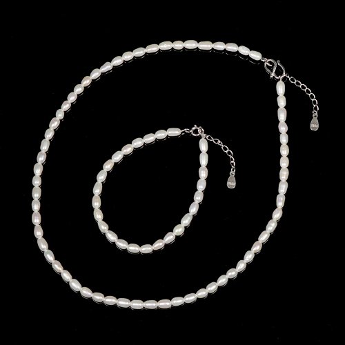 正佳珠寶 Gemsrich Jewelry 【正佳珠寶】天然淡水珍珠 4mm 珍珠套組 珍珠項鍊 珍珠手鍊