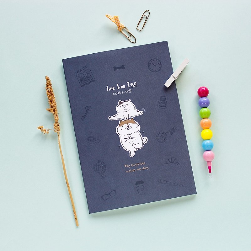 Off-line Zoo / 25K Horizontal Line Fixed Page Notebook-Dark Blue - Notebooks & Journals - Paper 