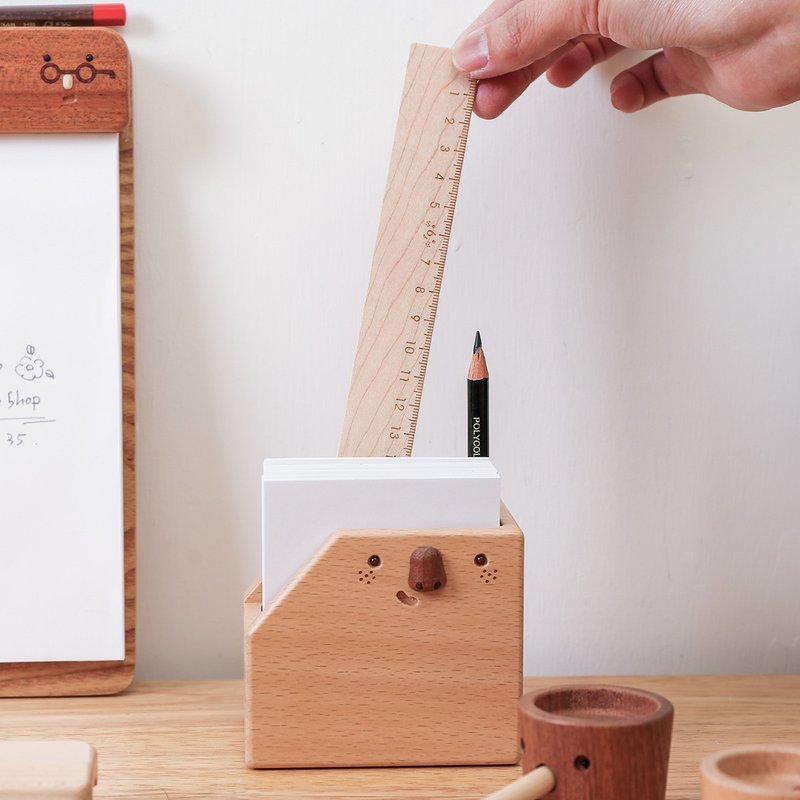 【Beech Memo Box】Wooden Stationery | Wooderful life - Sticky Notes & Notepads - Wood Multicolor