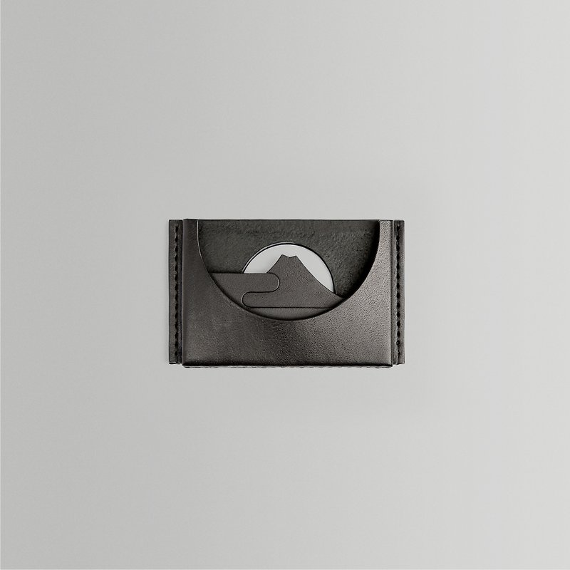 Fuyue Sky View Black Leather Card Holder - ID & Badge Holders - Genuine Leather 