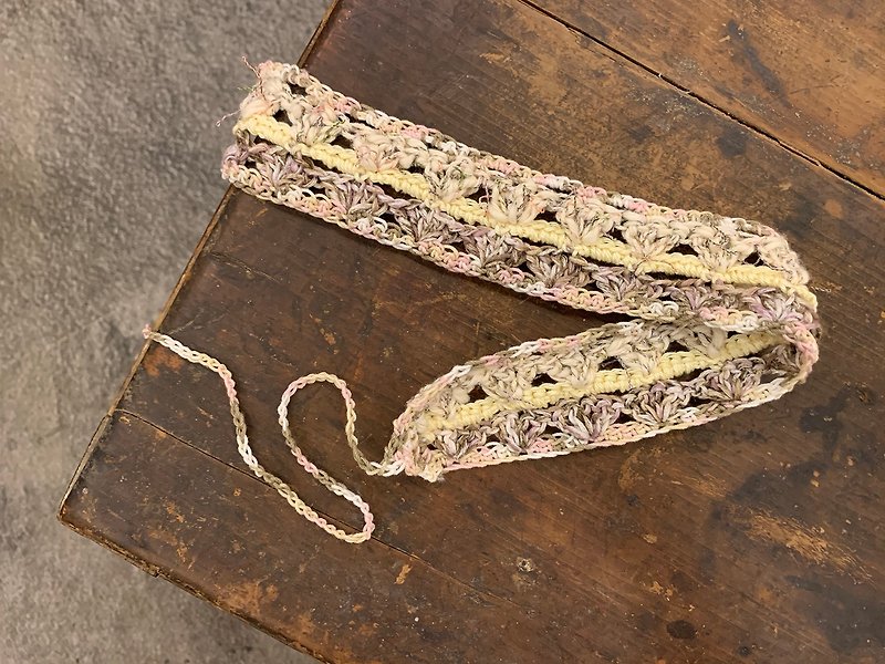Hand-woven hair band made of sea - ที่คาดผม - ผ้าฝ้าย/ผ้าลินิน สีกากี