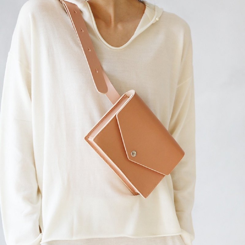 Envelop Shoulder Messenger Multi Pocket Envelope Magnetic Closure - Messenger Bags & Sling Bags - Genuine Leather 