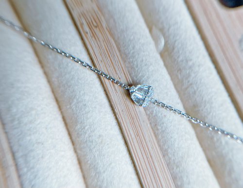 Pine St. Jewelry 松樹街輕奢珠寶 18K純金 天然鑽石 心型手鍊