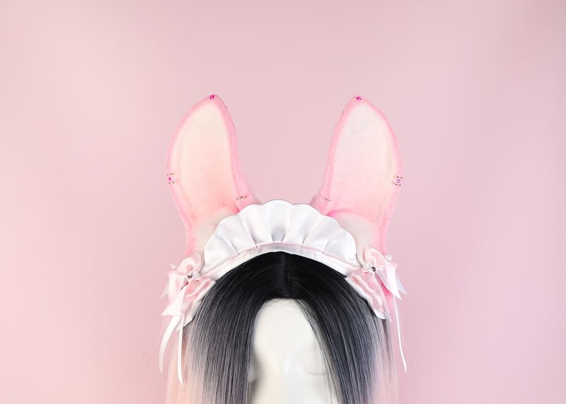 Pink Maid Bunny Ears - Hair Accessories - Other Man-Made Fibers Pink