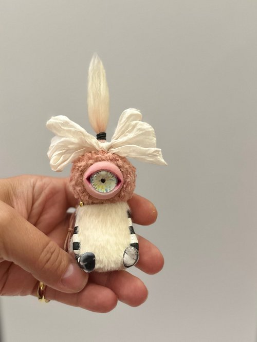 Cute ooak plush artist monster, tiny cyclops - baby _ MADE-TO