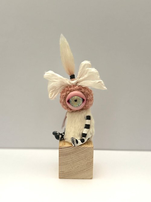 Cute ooak plush artist monster, tiny cyclops - baby _ MADE-TO