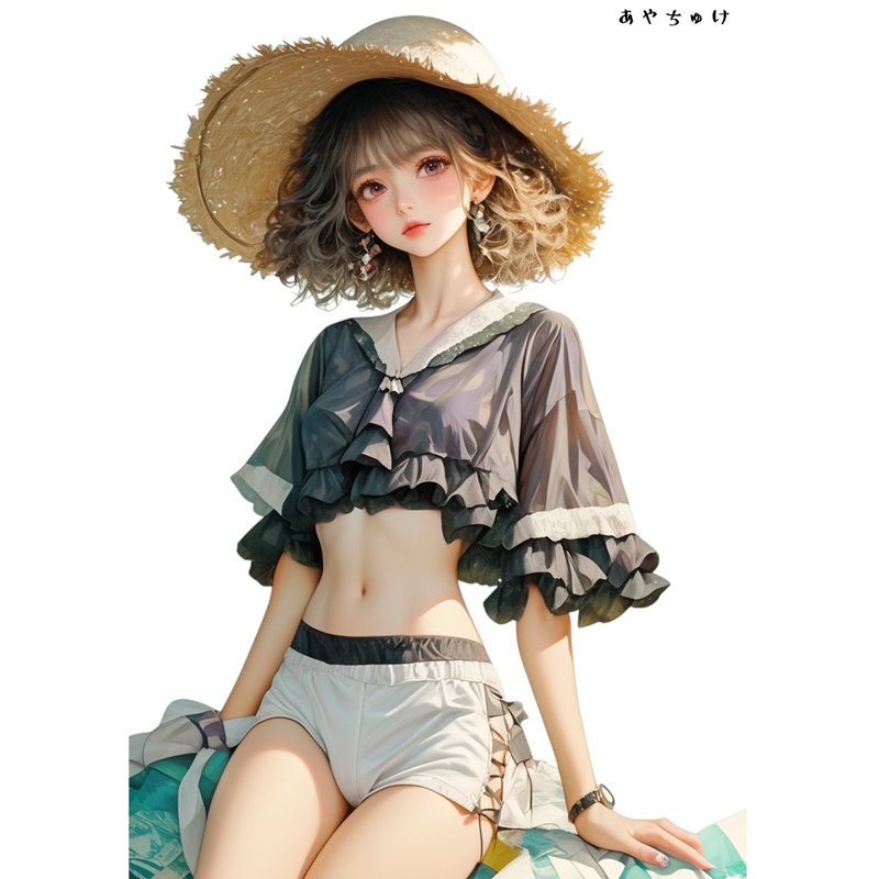 【8月新作】07-099-0145 コラージュステッカー - 貼紙 - 紙 