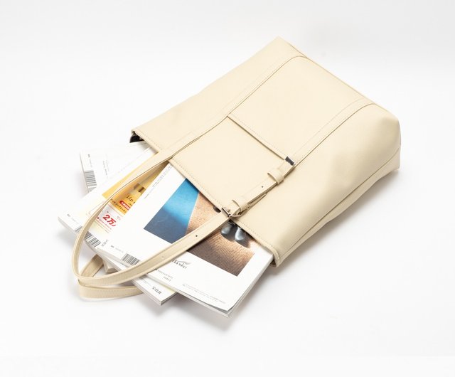 Ultra-light large-capacity tow bag-beige - Shop spring