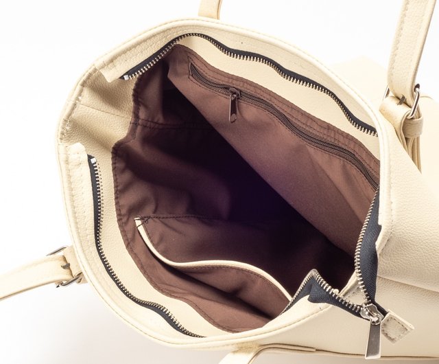 Ultra-light large-capacity tow bag-beige - Shop spring