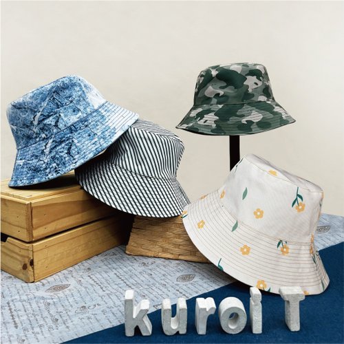 黑潮原創 kuroi-T 雙面戴環保紗漁夫帽