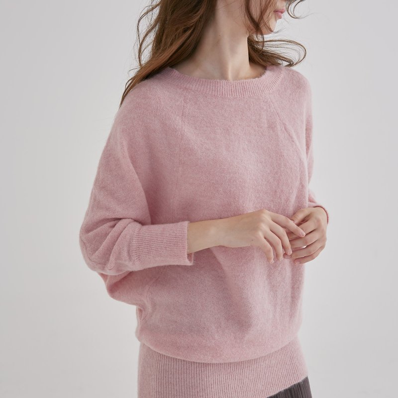 Two-piece woolen sweater - pink - สเวตเตอร์ผู้หญิง - ขนแกะ สึชมพู