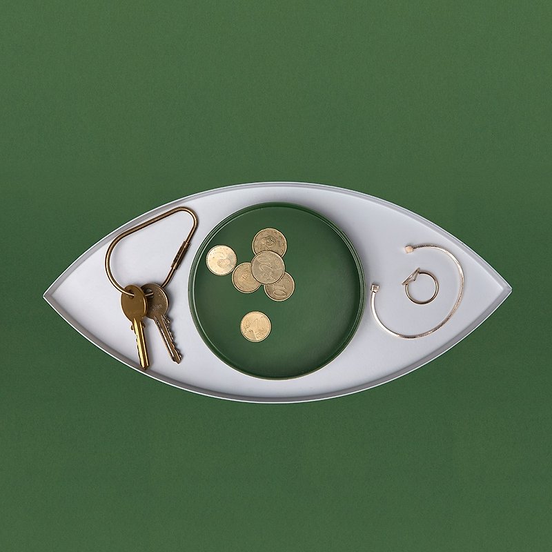 DOIY 瓦倫西亞之眼-置物盤(綠眼) - 收納箱/收納用品 - 其他金屬 綠色