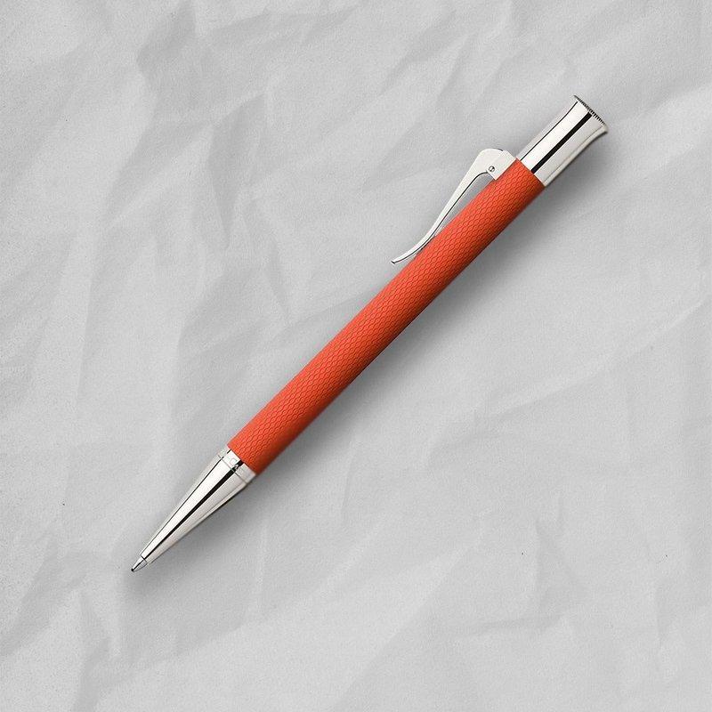 [Graf von Faber-Castell] Corded Ball Pen-Flaming Orange (Original Genuine) - Ballpoint & Gel Pens - Resin Orange