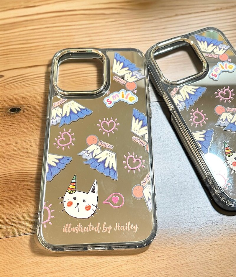iPhoneミラー富士山ケース - スマホケース - プラスチック ホワイト
