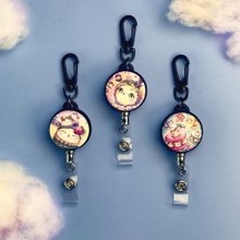 鋼線格納式バックル|キーリング|身分証明書|カードホルダー-デザートキャットシリーズ3オプション
