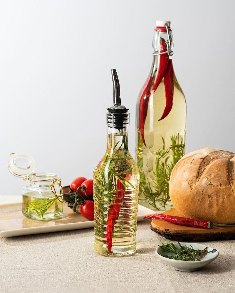 Bormioli Rocco oil and vinegar bottle 268ml Officina 1825 series - Food Storage - Glass White