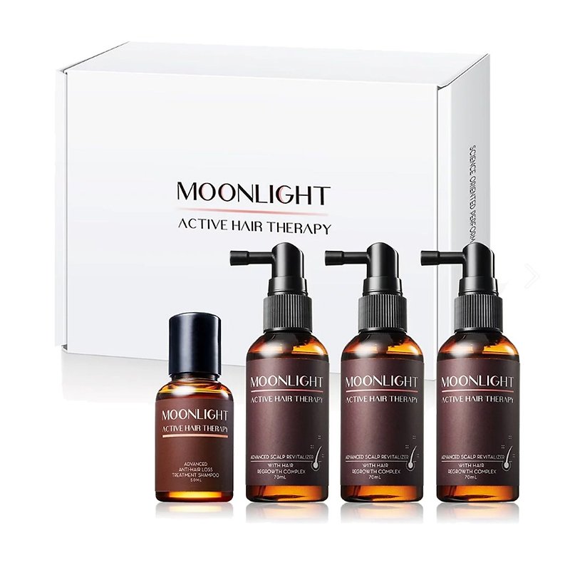 Moonlight 莯光 進化版 完整育髮組 (三個月份) 精裝禮盒組 - 精華液/精華油 - 其他材質 白色
