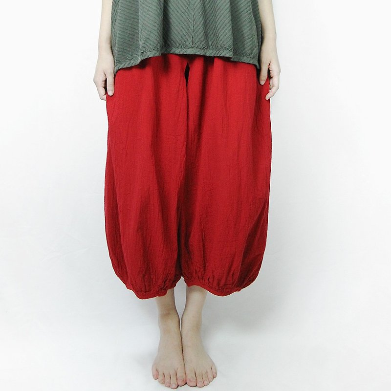 [Slow sound] Flowering lace hakama - กางเกงขายาว - ผ้าฝ้าย/ผ้าลินิน 