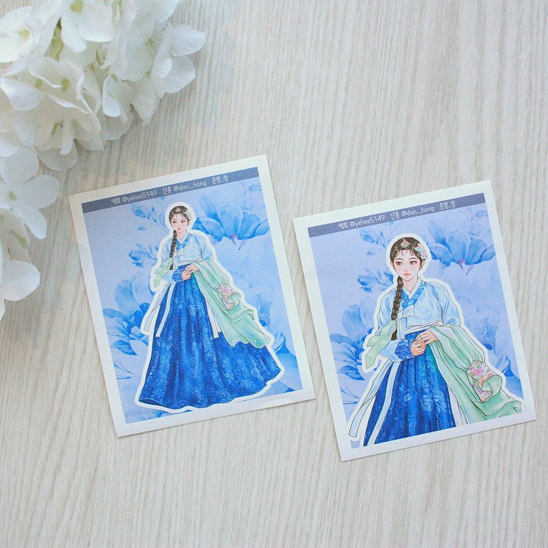 yehee_Oriental Sticker_chunhyang_blue - Stickers - Paper 