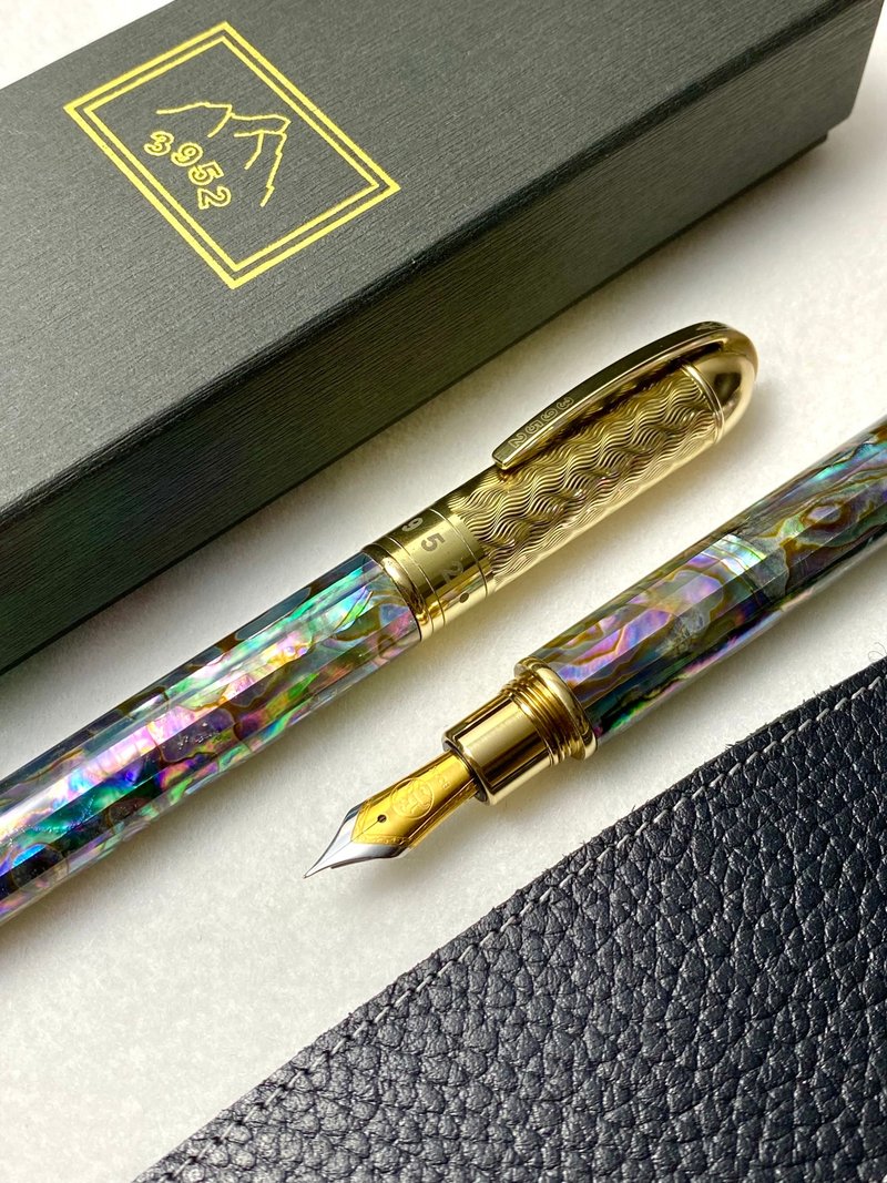 3952 Old Goat-CHAIRMAN carefully selected abalone shell original Bronze two-color steel tip fountain pen - ปากกาหมึกซึม - วัสดุอื่นๆ 