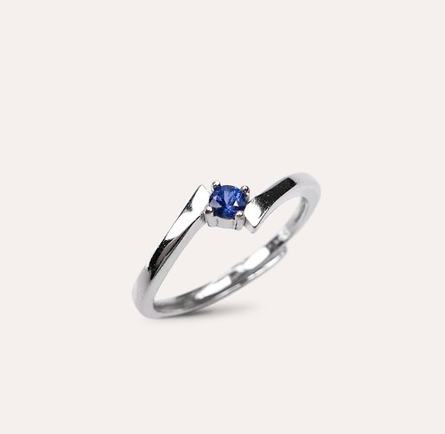 安的珠寶 AND Jewel AND 藍寶石 藍色 圓形 3mm 戒指 蛻變系列 Interlace 天然寶石
