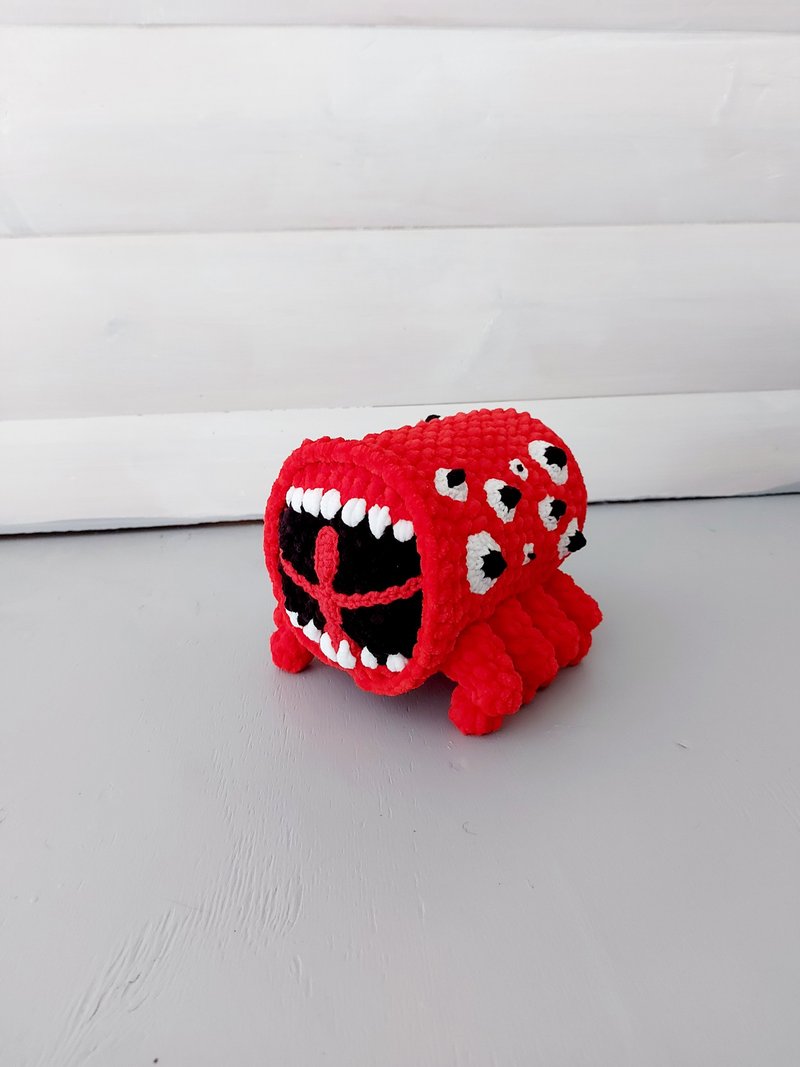 Train Eater SCP plush Horror plush toys  Train eater plush Trevor Henderson - 寶寶/兒童玩具/玩偶 - 繡線 紅色