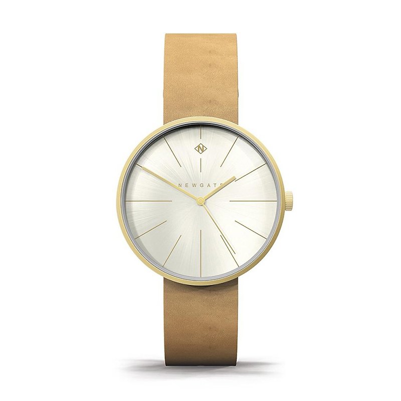 Newgate-NEW YORK-楓糖棕-皮革錶帶-40mm - 女裝錶 - 其他材質 咖啡色