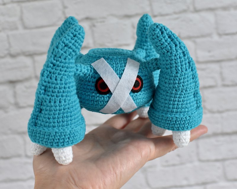 Metagross / Metagross Crochet Pokemon / Gift pokemon fan - 公仔模型 - 棉．麻 藍色
