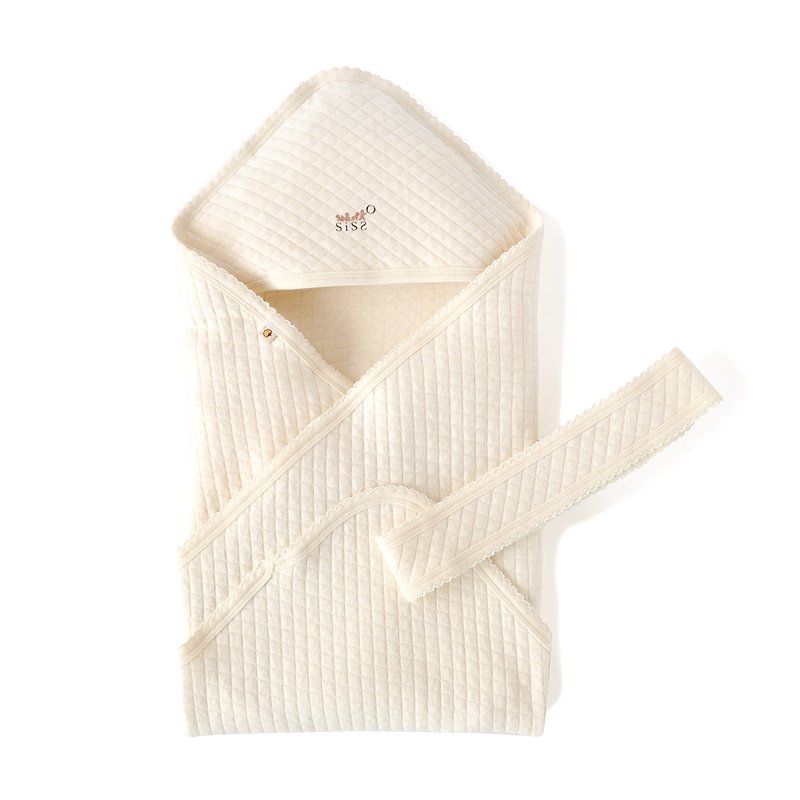 【SISSO有機棉】陽光空氣棉嬰兒包巾 - 哺乳巾 - 棉．麻 白色