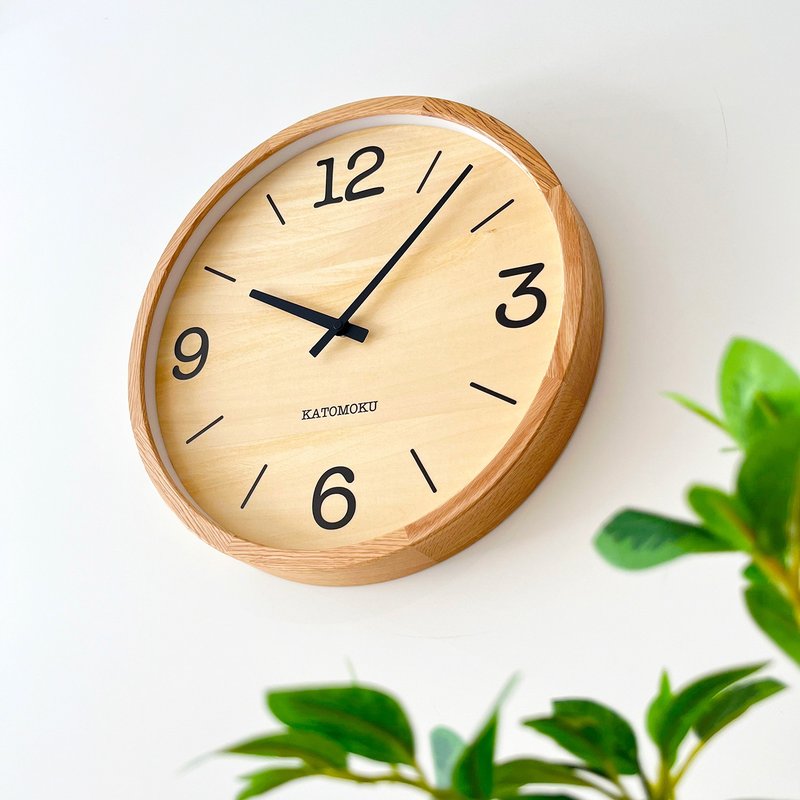 KATOMOKU muku clock 20 LL-size 橡木(km-137OA) 掛鐘 日本製造 - 時鐘/鬧鐘 - 木頭 卡其色