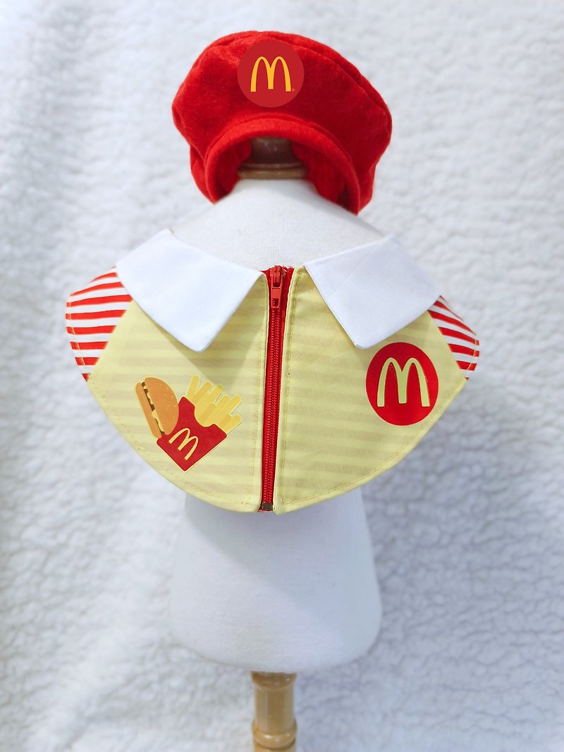 MCDONALD Uncle McDonald's Shape Necklace Cosplay Pet Scarf Cat Dog Necklace - Clothing & Accessories - Cotton & Hemp Red