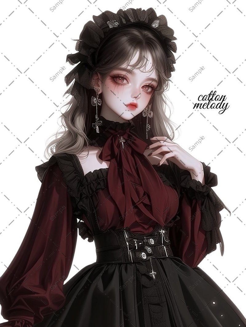 original sticker no.1403 人物ステッカー オリジナルステッカー 人物ステッカー 女の子ステッカー オリジナル人物ステッカー - 貼紙 - 紙 