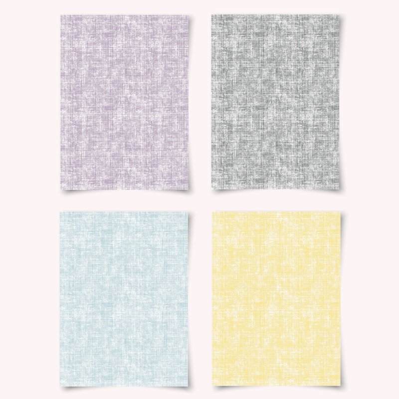 Linen Texture Background Memo Pad 4 colors, 1 set, 100 sheets total - 便條紙/便利貼 - 紙 