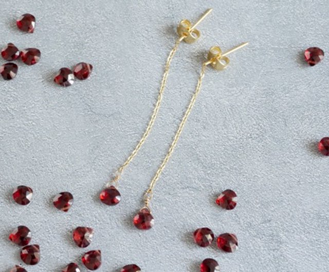 カラーチェンジ　ガーネット　ドロップブリオレット　14kgfチャーム P-359 カラーチェンジ ガーネット ドロップブリオレット 14kgfチャーム P-359